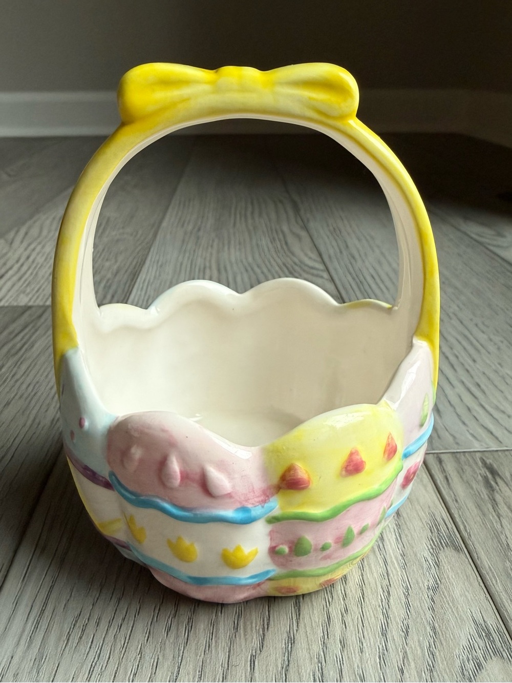 Vintage K's Collection Ceramic Easter Basket